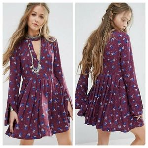 Free People Printed Mini Dress